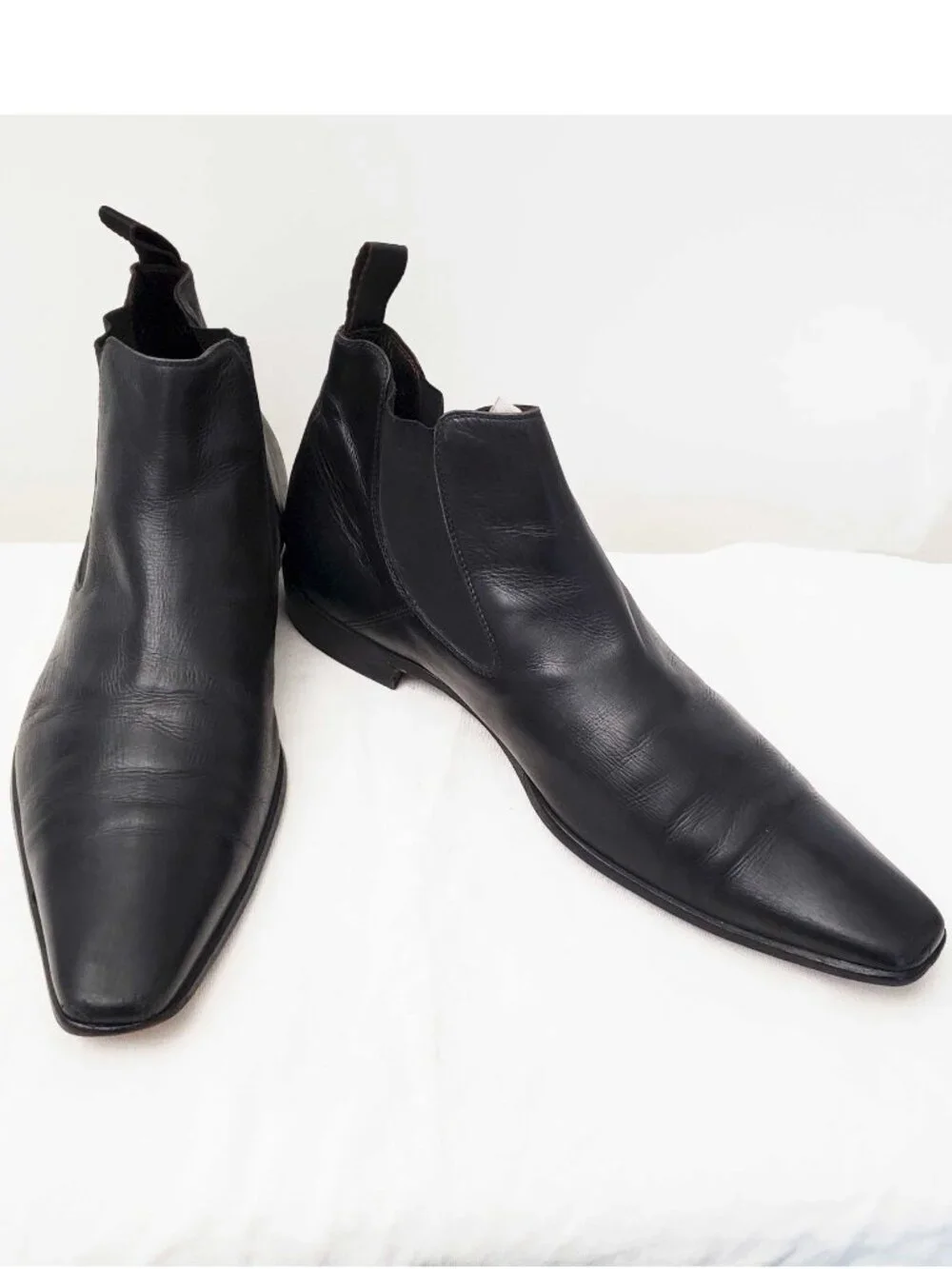 AVC by Adriana V. Campanile Men's Black Leather Chelsea Boots Shoes 44 US 10.5